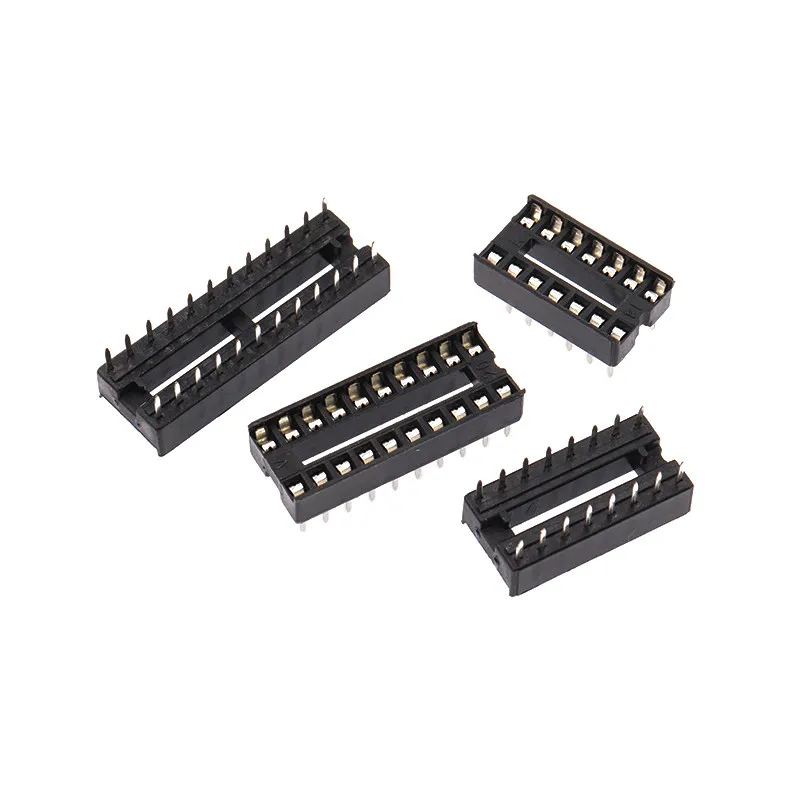 10PCS IC Sockets 6 8 14 16 18 20 24 28 32 40 Pin Connector DIP Socket DIP6 DIP8 DIP14 DIP16 DIP18 DIP20 DIP24 DIP28 DIP40 Pins