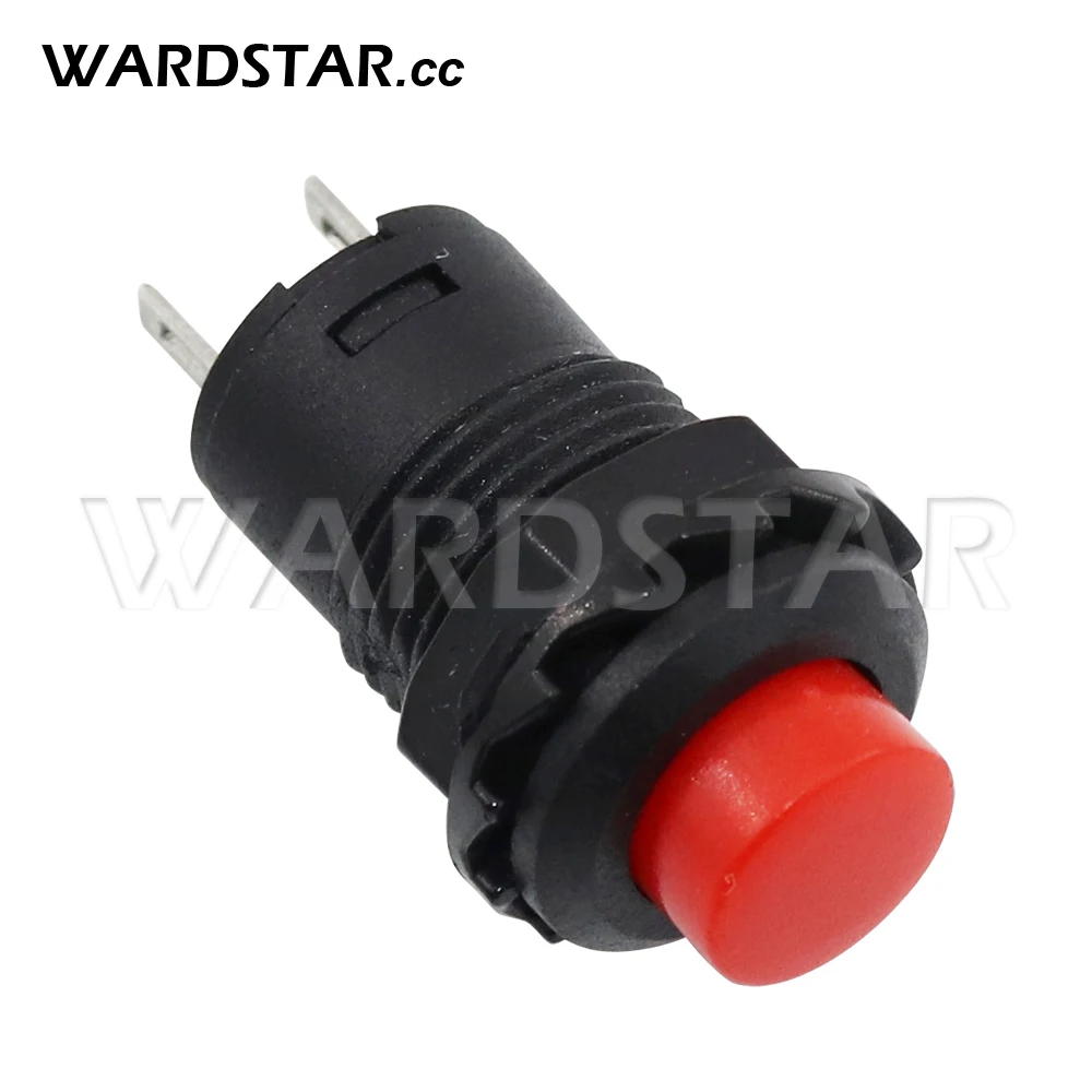 DS427 12mm Momentary Pushbutton Switches Red/Green/Yellow/White/Black OFF-ON 3A12VAC/1.5A/250VAC Round Button Switch