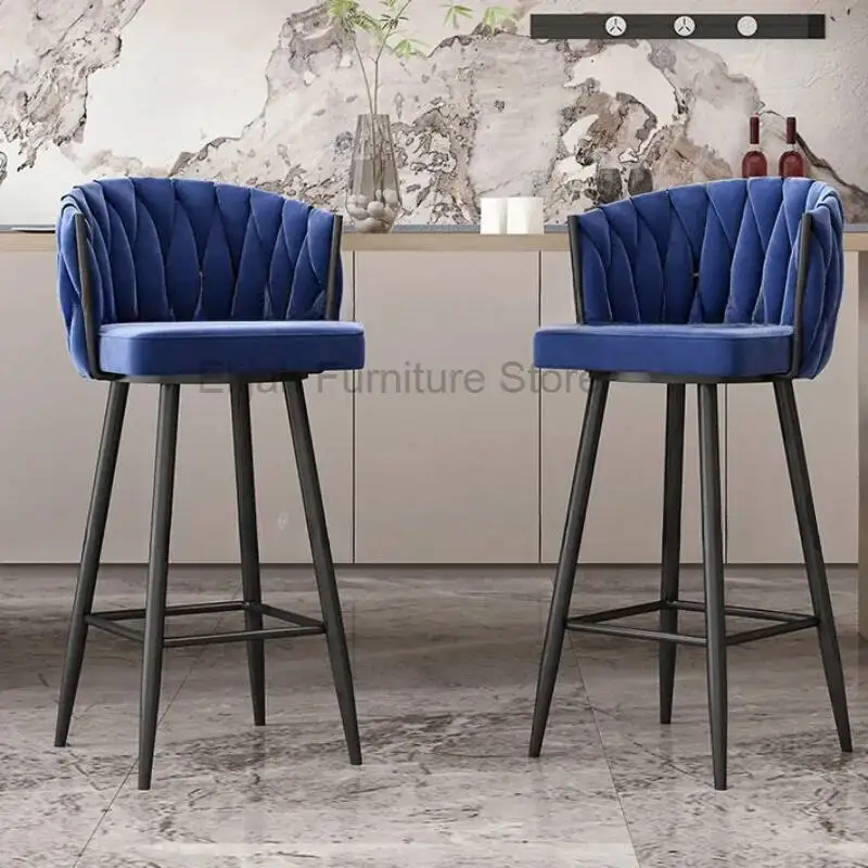Bar Chair Rotating Round Cashier Front Island Taiwanese Kitchen Luxury High Sense Bar Backrest Home High BY-184