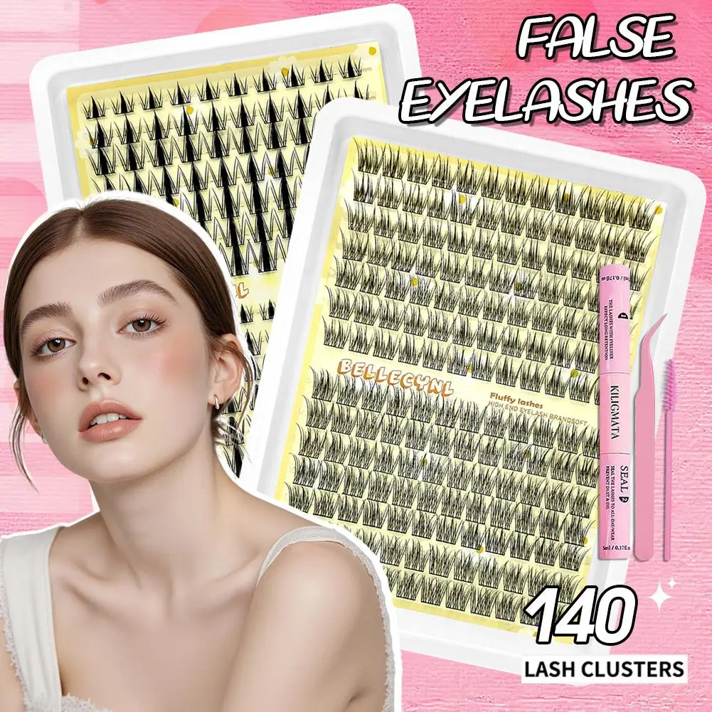 자연스러운 세그먼트 속눈썹을 위한 DIY 피쉬테일 속눈썹 접착제 - 강력한 고정력의 투명 속눈썹 접착제, 빠른 건조 인조 속눈썹 연장 X2I7