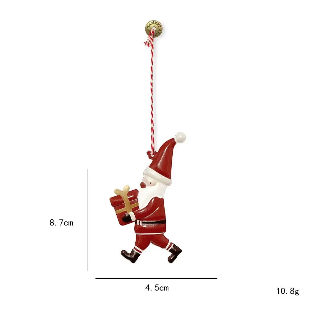 High Quality Iron Art Claus Pendant Red&White DIY Decor Christmas Tree Decoration Christmas Pendant Favors Decor