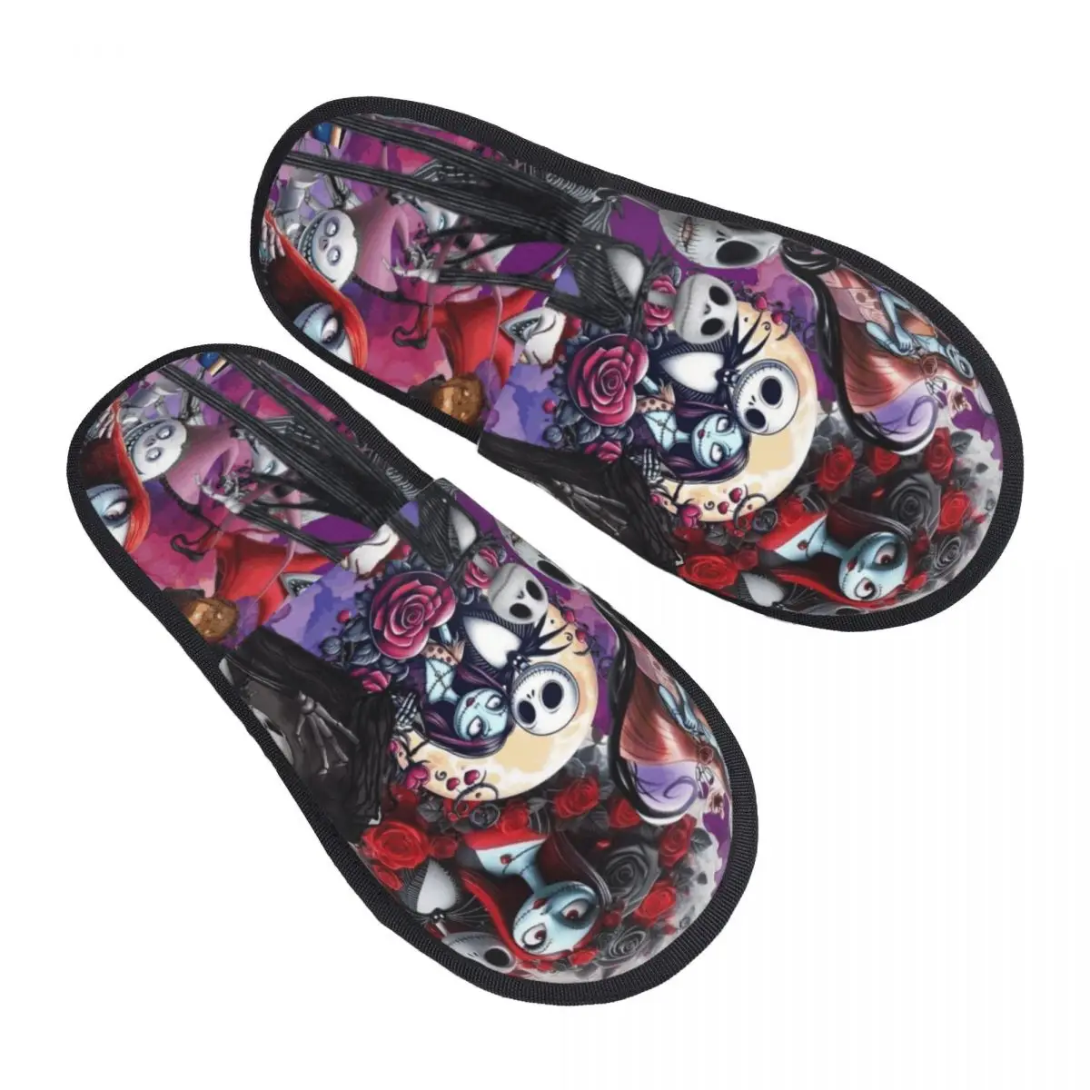 

Женские домашние тапочки с индивидуальным принтом Джек Скеллингтон, с текстурным рисунком, уютные, теплые, с эффектом памяти, пушистые, для дома и улицы