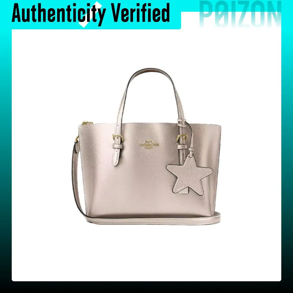 COACH Mollie Metal Double Sided Leather Tote Bag, Shopping Bag, Shoulder Bag, Crossbody Bag, Handbag Medium Women's CX253-IMXCE