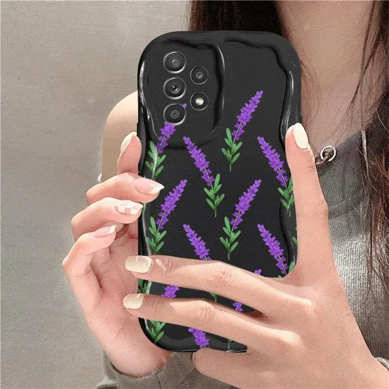 Lavender Flowers Phone Case For Samsung Galaxy A21s A50 A51 A71 A30 A31 A11 A10 A20 A02s A03 A04 A05 A04s A05s Protective Case