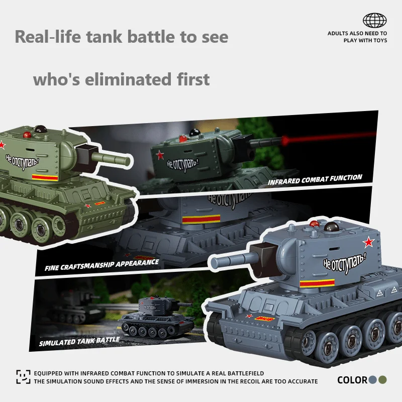 Nuevo Producto 1: 64 Mini tanque de Control remoto 2,4g controlador Control remoto acelerador proporcional completo juguete de tanque de batalla para dos personas