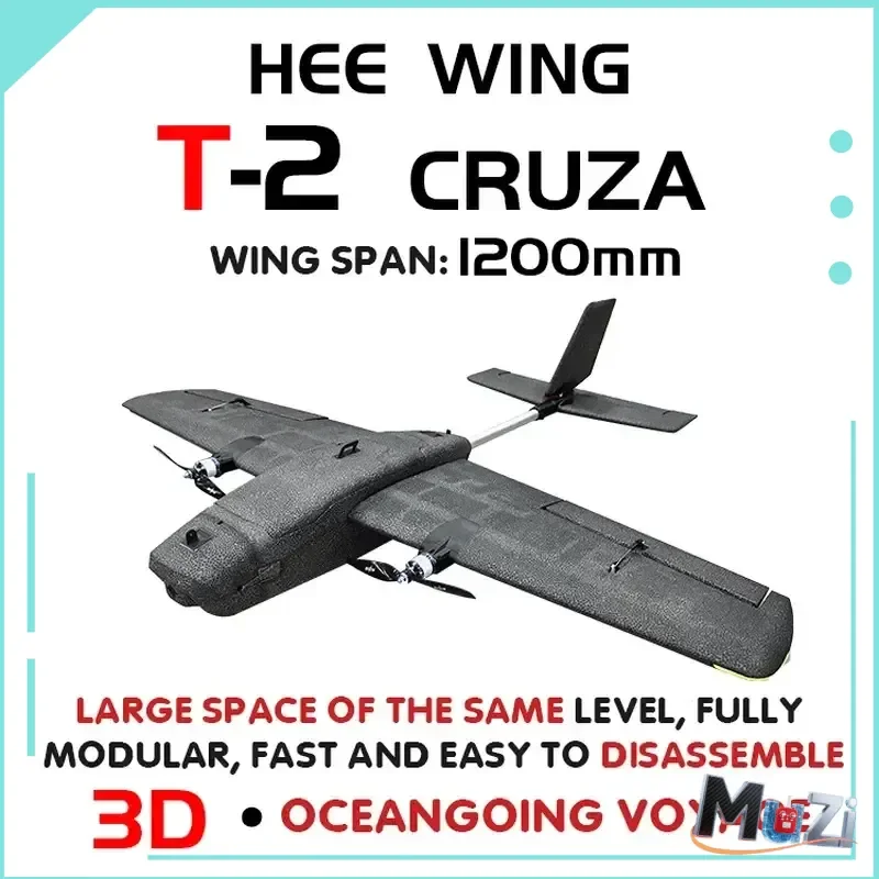 

Heewing T-2 Cruza 1200 мм Размах крыльев Fpv Фиксированный планер Руководство для начинающих Mwinspan Pnp Fpv Самолет Epp Двойной двигатель