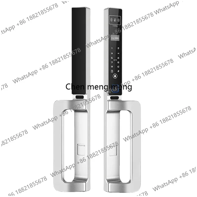 IP67 Waterproof Tuya Wifi Heavy Duty 3D Face Recognition Smart Lock for Double Aluminum Swing Door