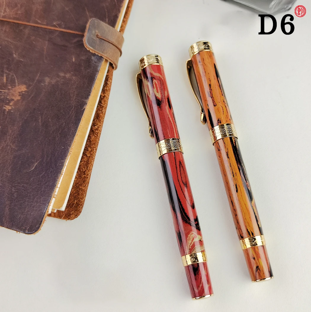 Tangmoon D6 Original Magnetic Smooth 14K/Bock Nib Resin Fountain Pen German Hard Rubber PEEK Material Limited Writing Gift