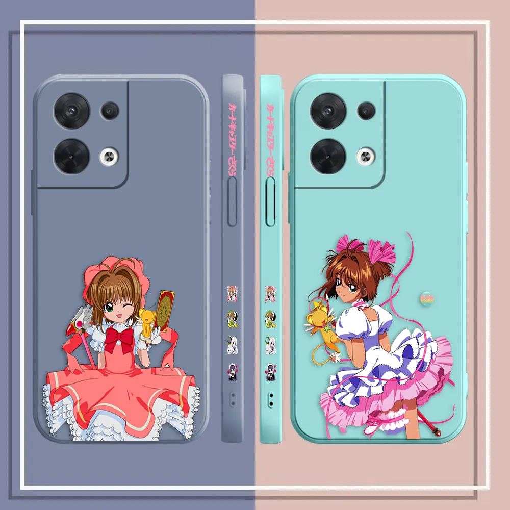 Sakura Kinomoto Cardcaptor Sakura Phone Case For OPPO RENO 8 7 9 6 7SE 5 4 4SE 4 3 4G 5G PRO PLUS Silicone Case Funda Shell Capa