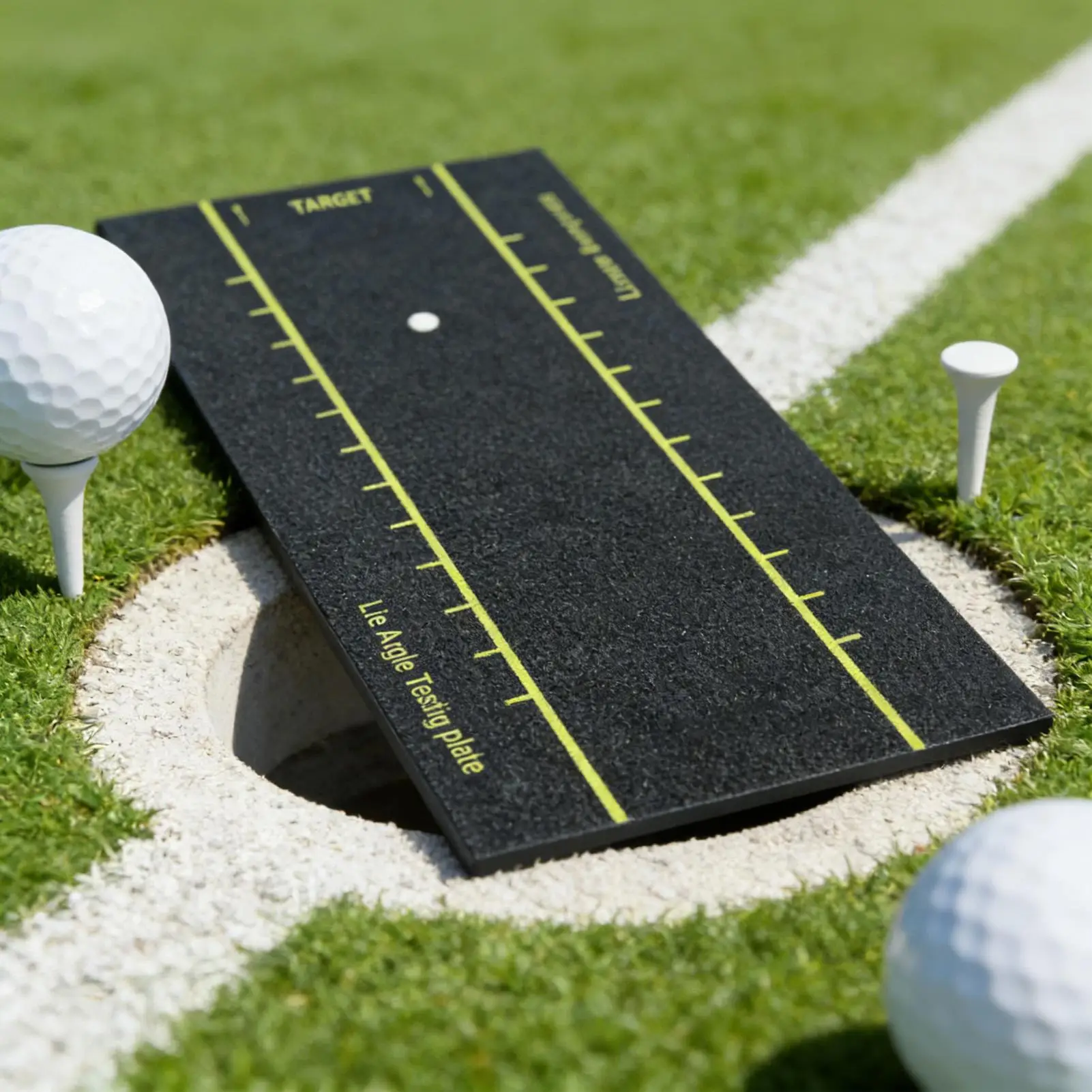 Golf Practice Mat Heavy Duty Folding Training Board Golf Practice Lie Angle Trainer Divot Mat for Improvement Correction Men Dad