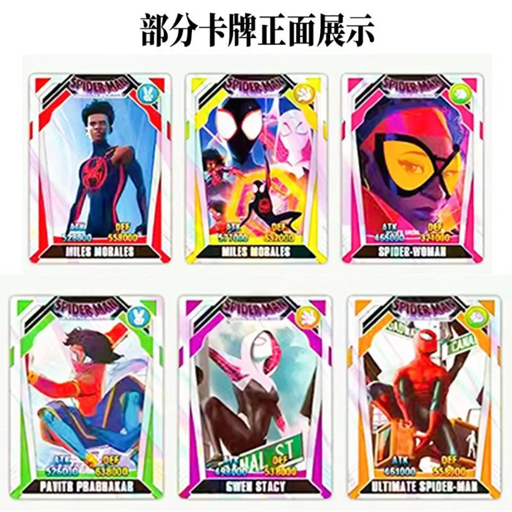 Spider Man Collection Card Creative Exquisite Craftsmanship English Style Character Rare Card Holiday Gift Child's Precious Toys