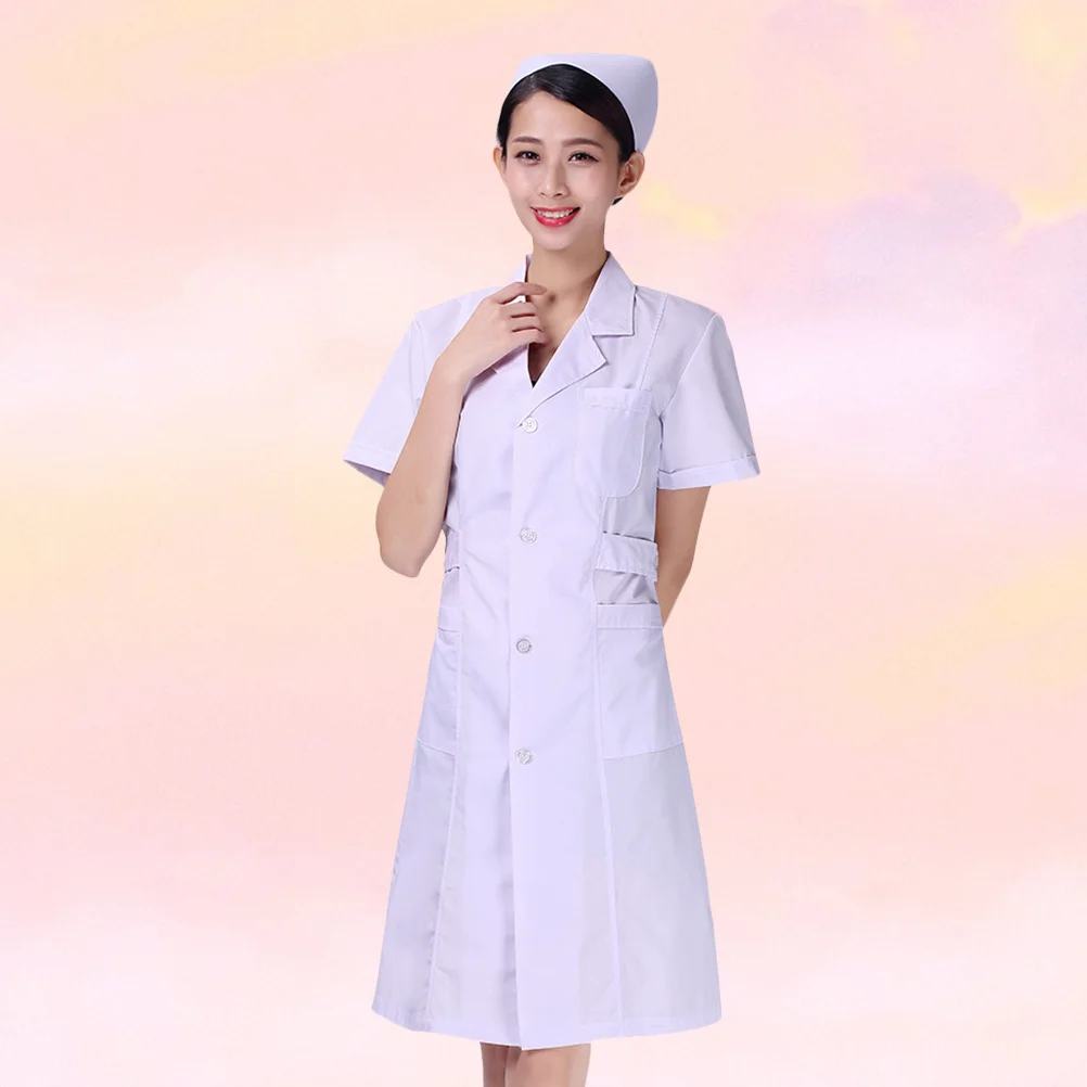 

Costumes Pharmacy Coat Beautician Doctor Uniform Nursing Hospital Apparel White