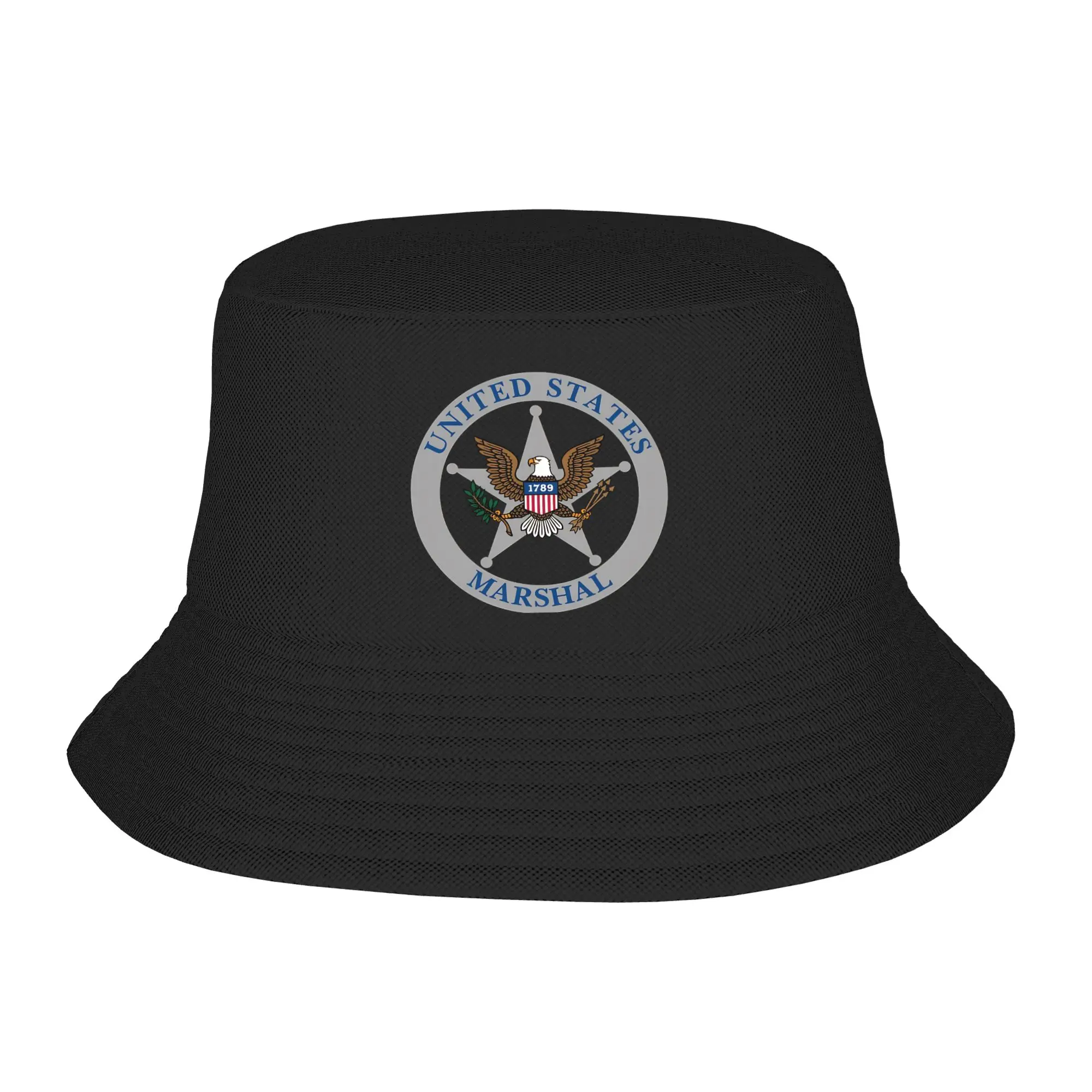 US United States U.S. Marshal Police Bucket Hat  Outdoor Fisherman Caps For Men Women Casual Hunting Sunscreen Hats  Custom Cap