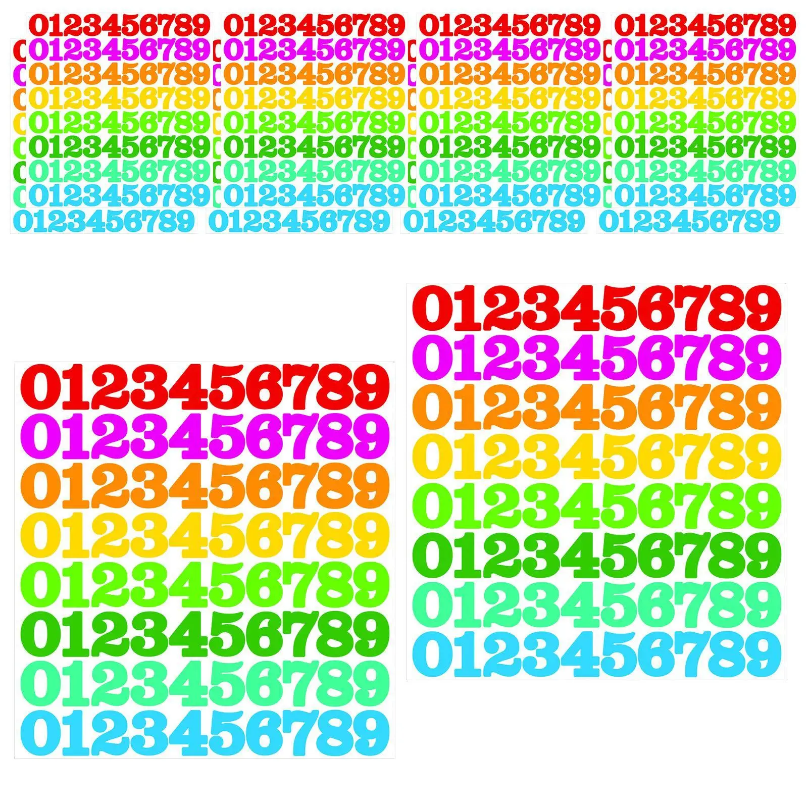 10 Sheets Label Number Stickers Waterproof Scratch Resistant Multi-use Sticky Labels Number Labels for Inventory Scrapbooking