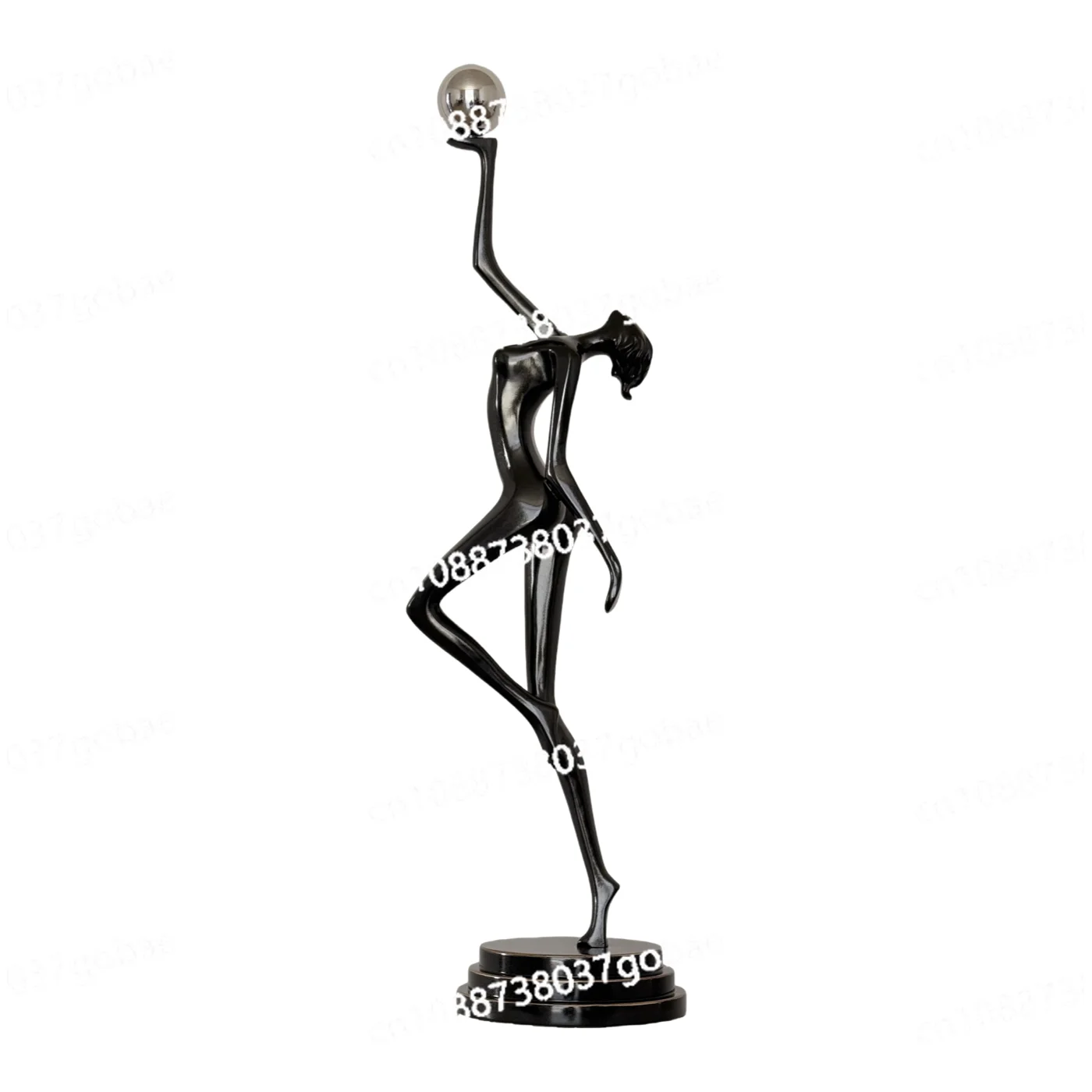 Abstract figure art sculpture ornament slender high sense niche light luxury high-end entrance vertical height creative handicra