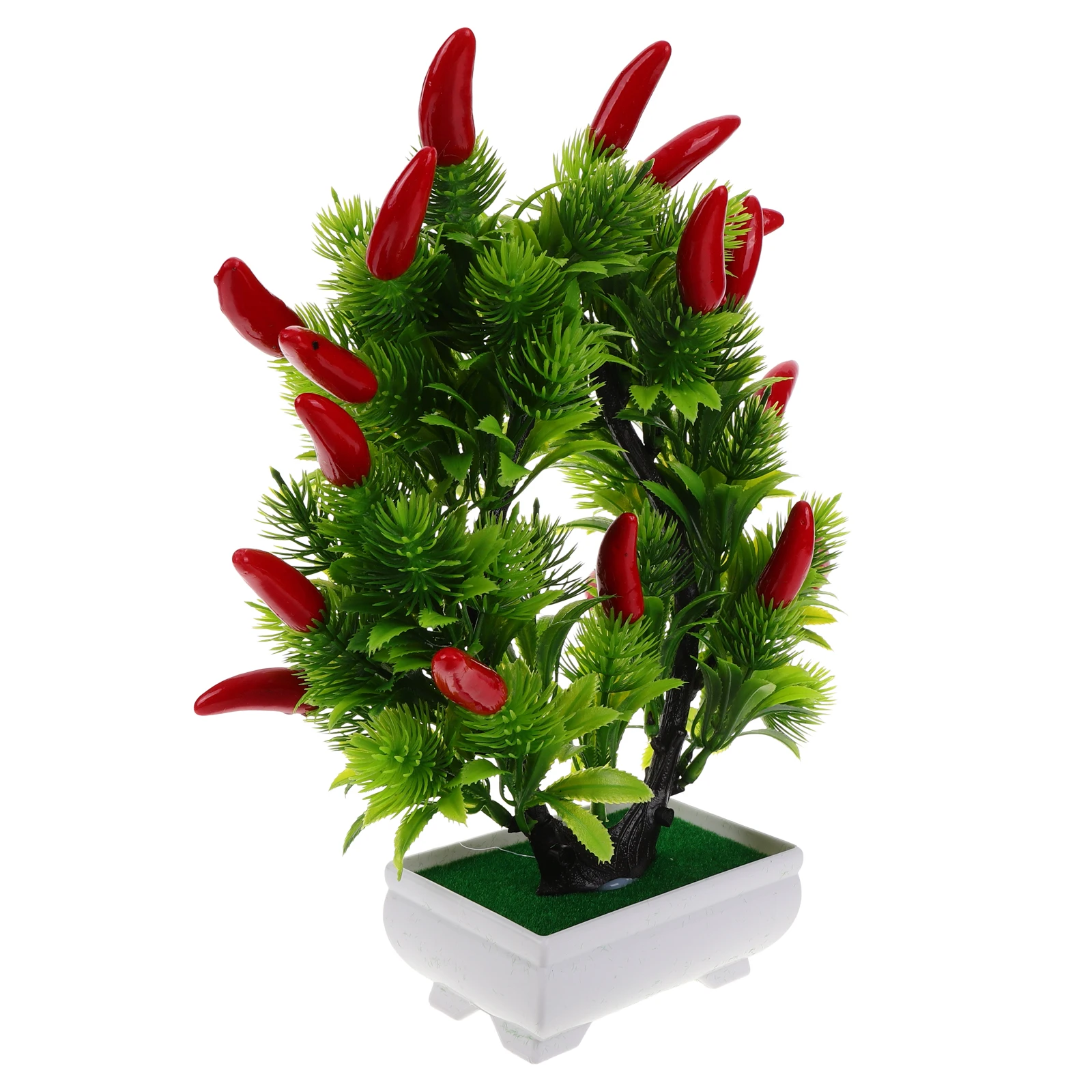 

Simulated Pepper Tree Artificial Potted Plants Bonsai Fake Ornament Realistic Home
