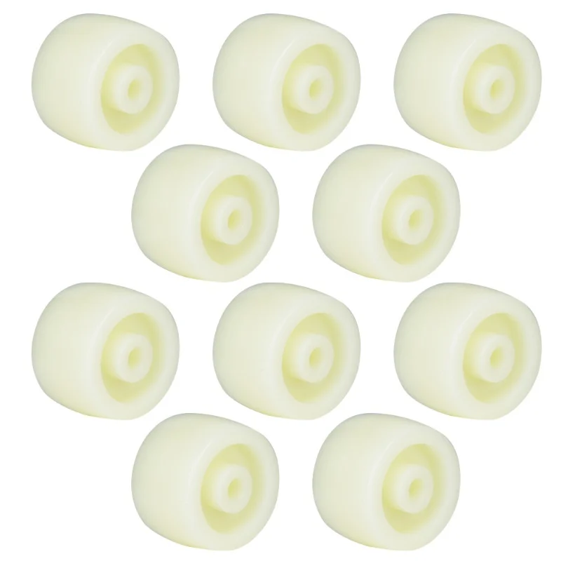 

10pcs 1.5 Inches Nylon Wheel Nylon Round Pulley Caster Roller 40KG Maximum Load