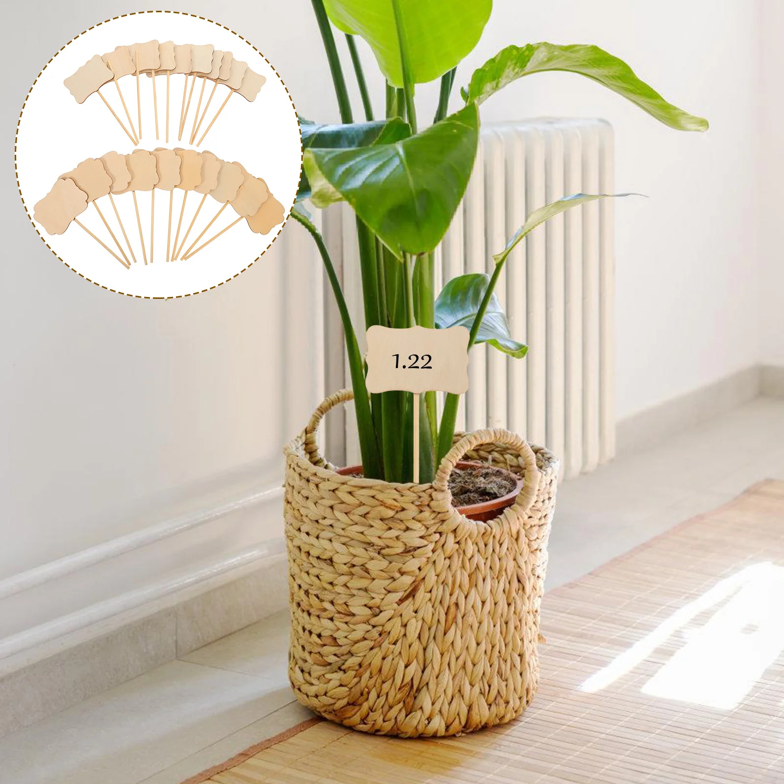 

20Pcs Wooden Garden Plant Markers Rustic Natural Wood Blank Labels for Plant Name Tags Garden Accessories Gardening Supplies