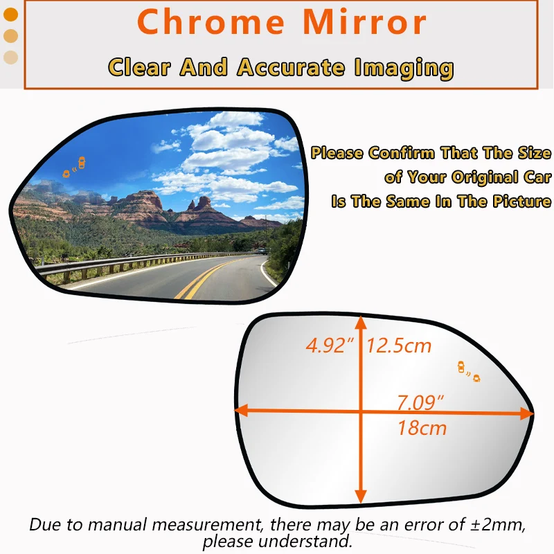 مرآة الرؤية الخلفية الجانبية اليسرى واليمنى لسيارة كيا سيلتوس 2019 2020 2021 2022 2023 2024 2025 مع عدسة مرآة جانبية مدفأة BSD/87611-Q5110 #5