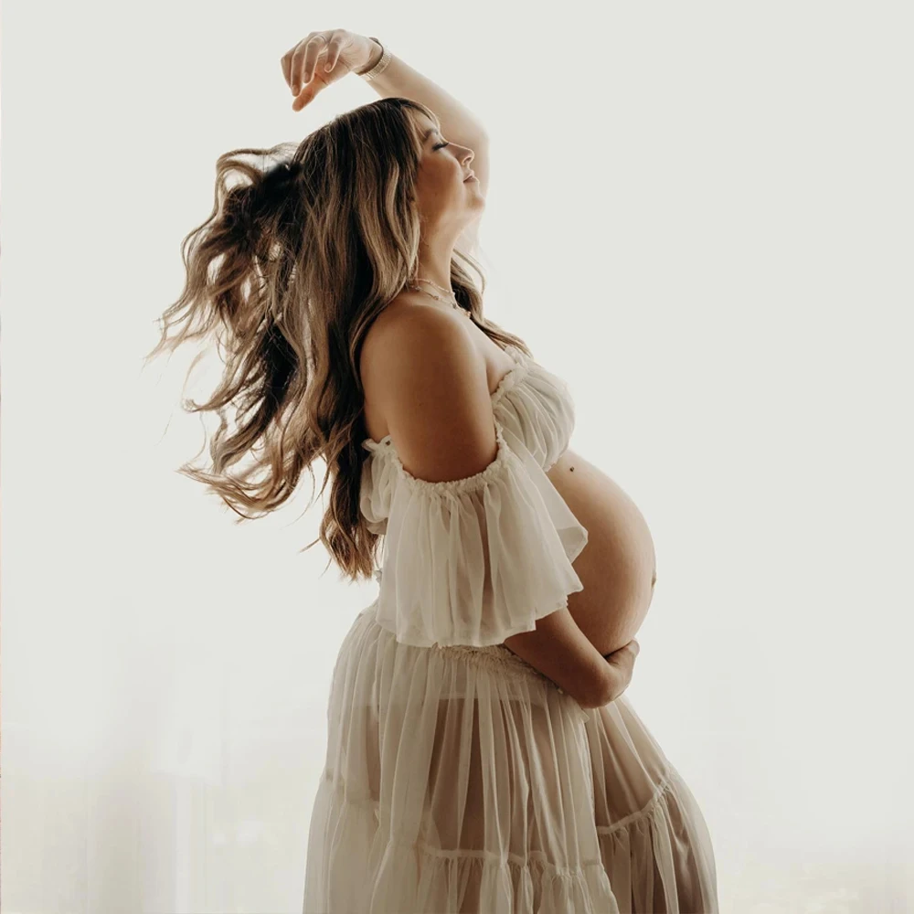 

youth woman baby shower dresses for pregnant photography maternity dress photoshoot Iab studio clothes gender reveal dress