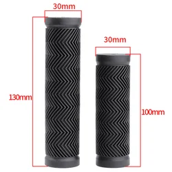 1 Pair Bike Handlebar Handle Hand Grips Bicycle Rubber Grips Soft Rubber 22.2-25.4mm Elastic Rubber Black Cycling Accessories