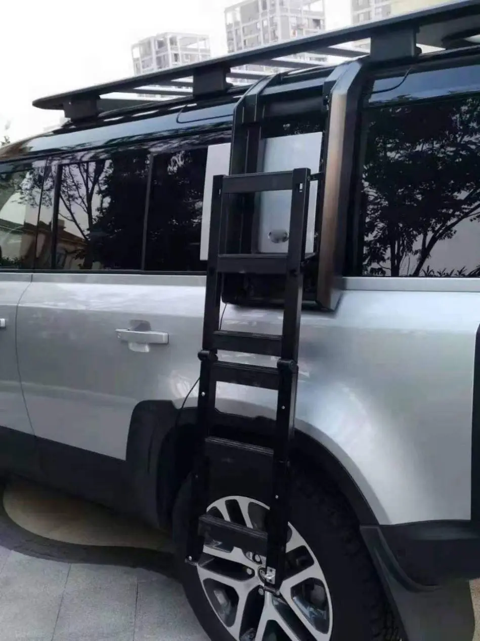 Spedking aluminum telescopic side ladder accessories for 2020 Land Rover Defender