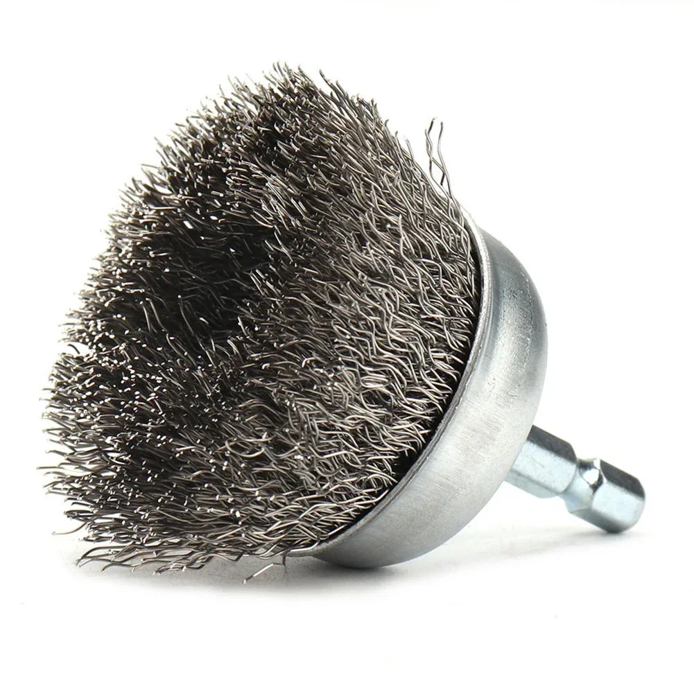 Imagem -03 - Escova da Roda do Fio de Aço para Ferramentas de Broca Ferramenta Giratória Remoção da Oxidação do Metal Lustrando Brocas 50 mm 65 mm 2