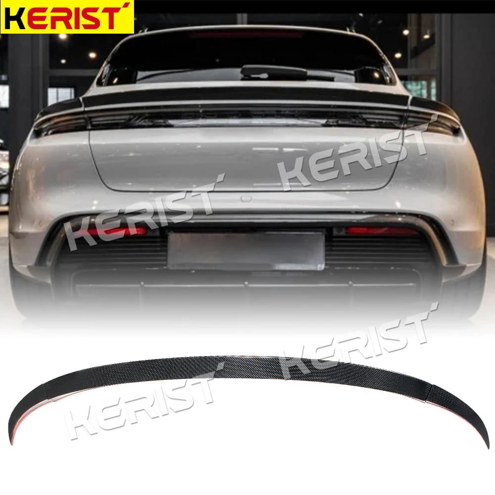 

3pcs spoiler carbon fiber For Porsche Taycan Turismo 4S Turbo S rear lip / trunk 2019-up