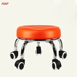 H2O Mobile Stool Children's Toddler Stool Floor Wiping Roller Dining Pedicure Shoe Change Retractable Lounge Drop-shipping