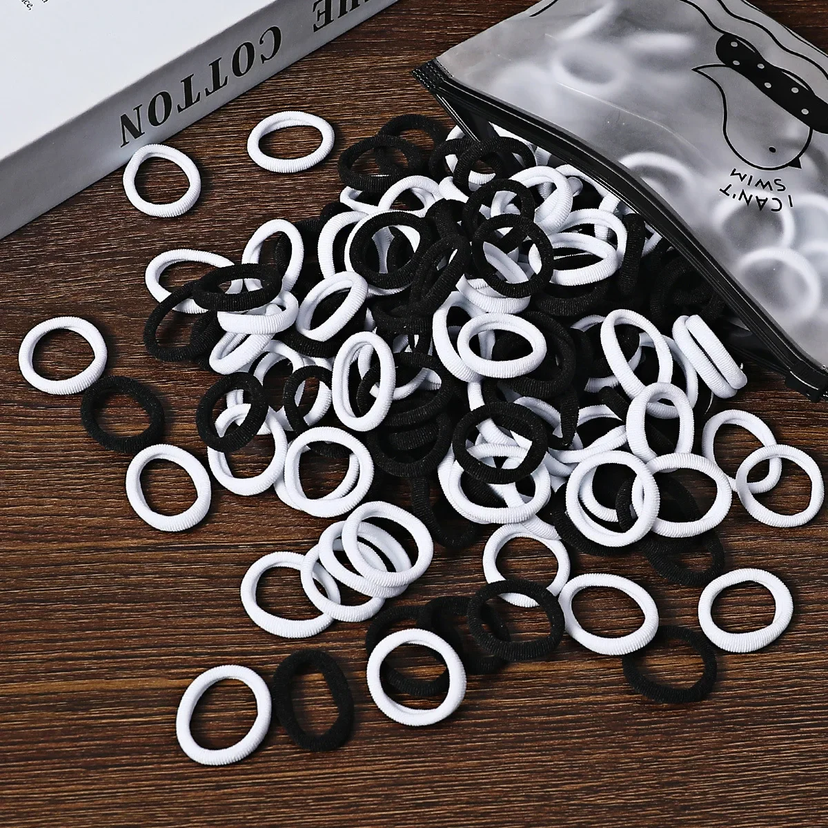 50/100 Stück Haarbänder für Kinder, buntes Nylon, Scrunchie, Haargummis, Gummiband, Kinder, elastisches Haar, Meilen-Zubehör