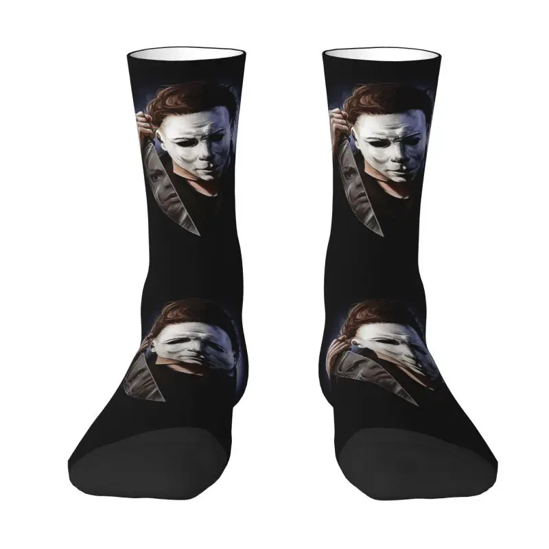 

Michael Myers Halloween Killer Men Women Crew Socks Unisex Cool Horror Movie Spring Summer Autumn Winter Dress Socks