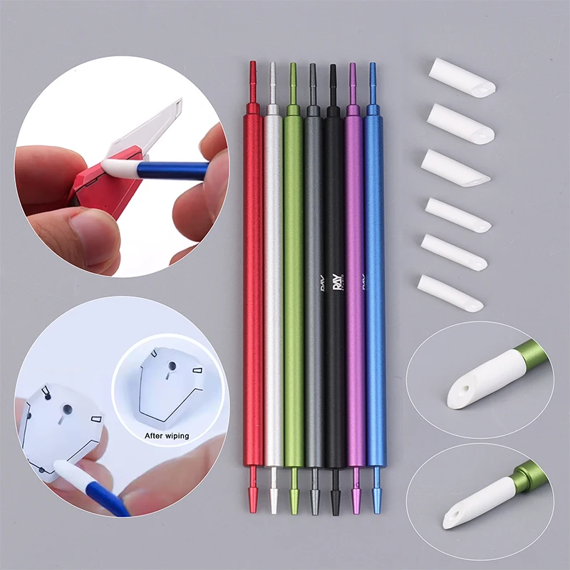 

Metal Wiping Stick Seepage Cleaning Swab With Replace Wiping Cotton Tips For Model Hobby Panel Liner Cleaning Stick