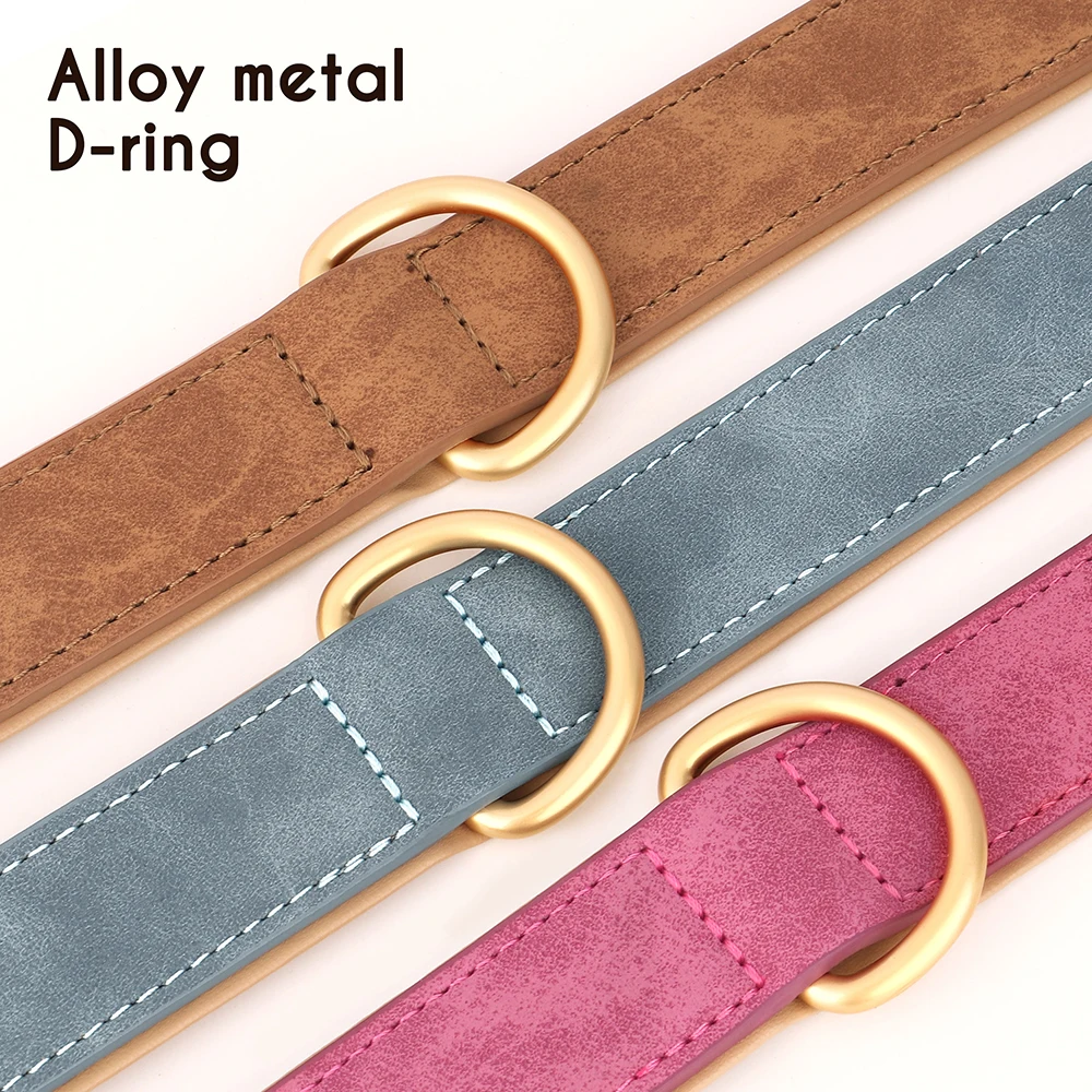Soft Padded Leather Dog Collar For Small Medium Large Dogs Big Dog Pet Puppy Collars for Pitbull Labrador German Shepherd S-XL