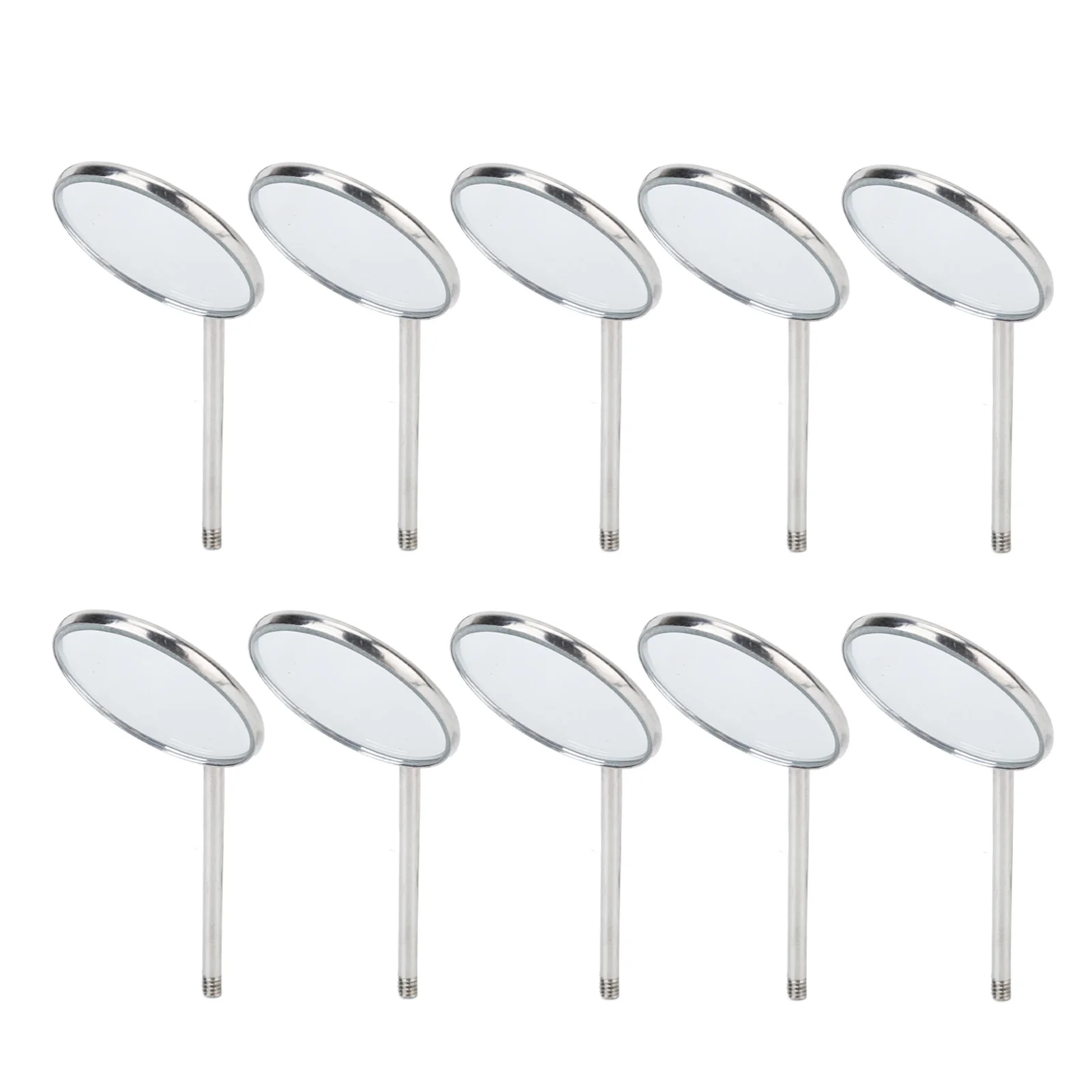 10pcs Type 4/Type 5 Dental Inspection Mirror Stainless Steel Clear Observation Oral Care Teeth Mirror Dentist Mouth Mirror