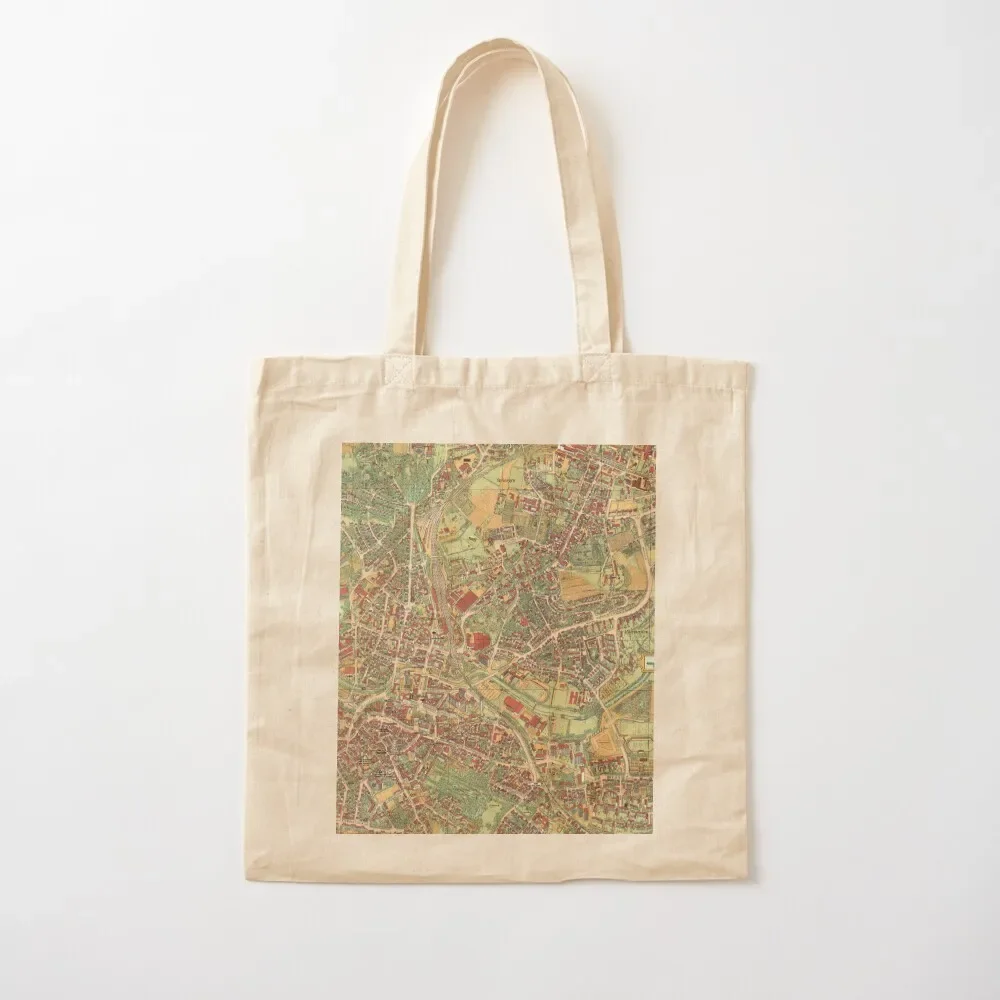 

Vintage Map of Bayreuth, Germany Tote Bag sacs de shopping Big bag Women's handbag Beach bag