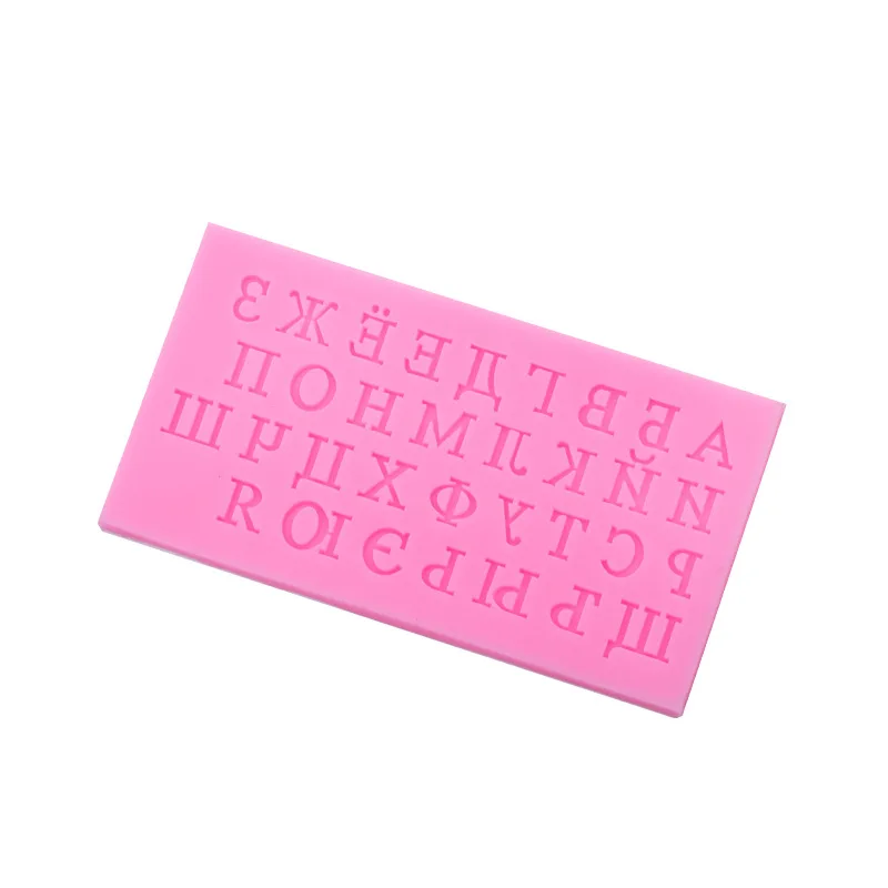 Russian English Alphabet 3D Silicone Mold Baking Chocolate Cake Mould 15-401