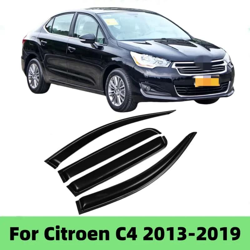 For Citroen C4 2013 2014 2015 2016 2017 2018 2019 2020 Car Side Window Visor Deflector Vent Awnings Shelters Rain Guard Cover