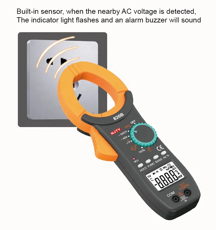 سعر منخفض ثلاث مراحل صحيح RMS 826B مقياس مشبك عامل الطاقة مع تسجيل البيانات #4