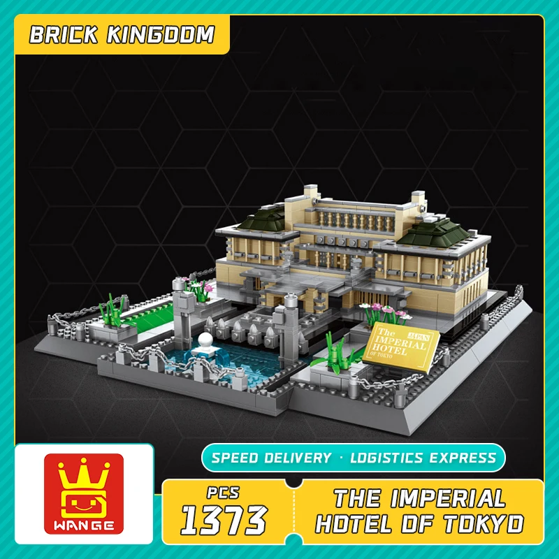 City Famous Architecture Series Japanese Imperial Hotel Small Particle Assembly Building Blocks Toys For Boys Children Adults