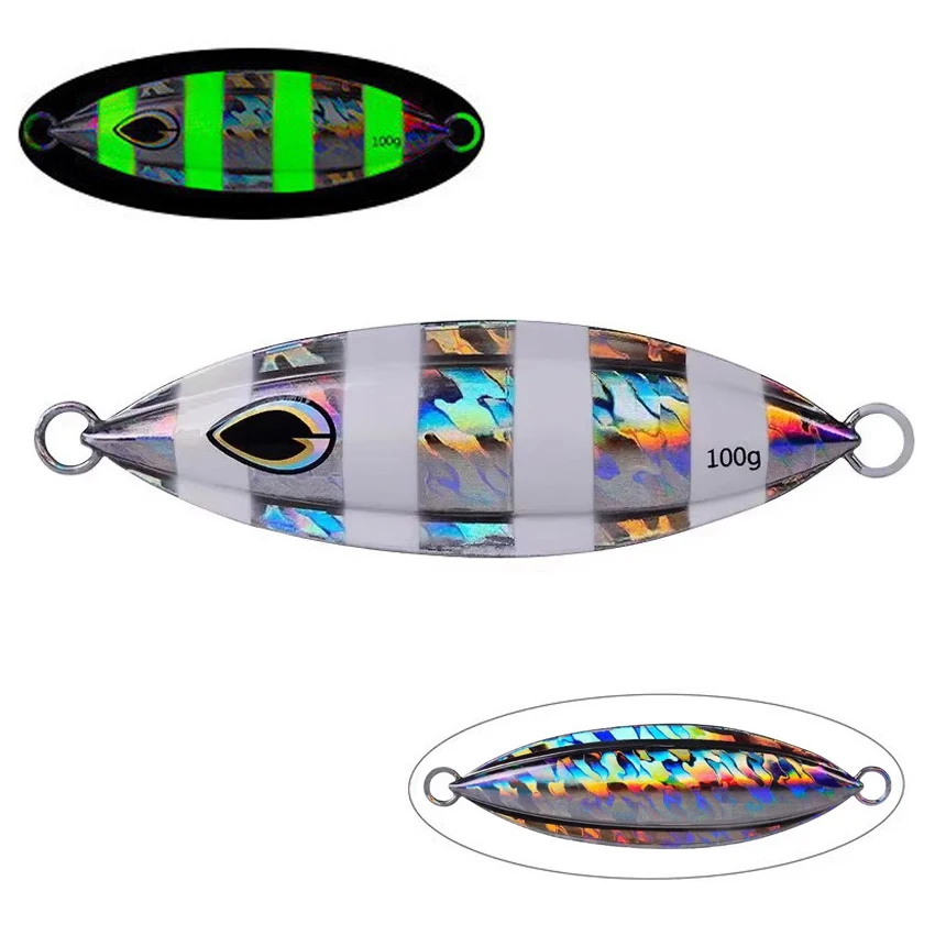 1PC Langsam Jig 40g 60g 80g 100g Angeln Locken Casting Jigging Köder Löffel Metall Fisch salzwasser Künstliche Harten Köder Tackle