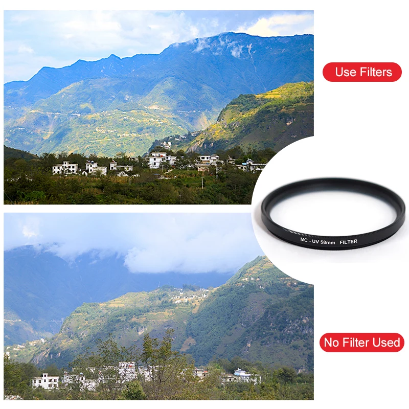 Ультрафиолетовый защитный фильтр MCUV 40,5 49 52 55 58 62 67 72 77 82 мм MC UV для объектива камеры Canon Nikon Sony Pentax