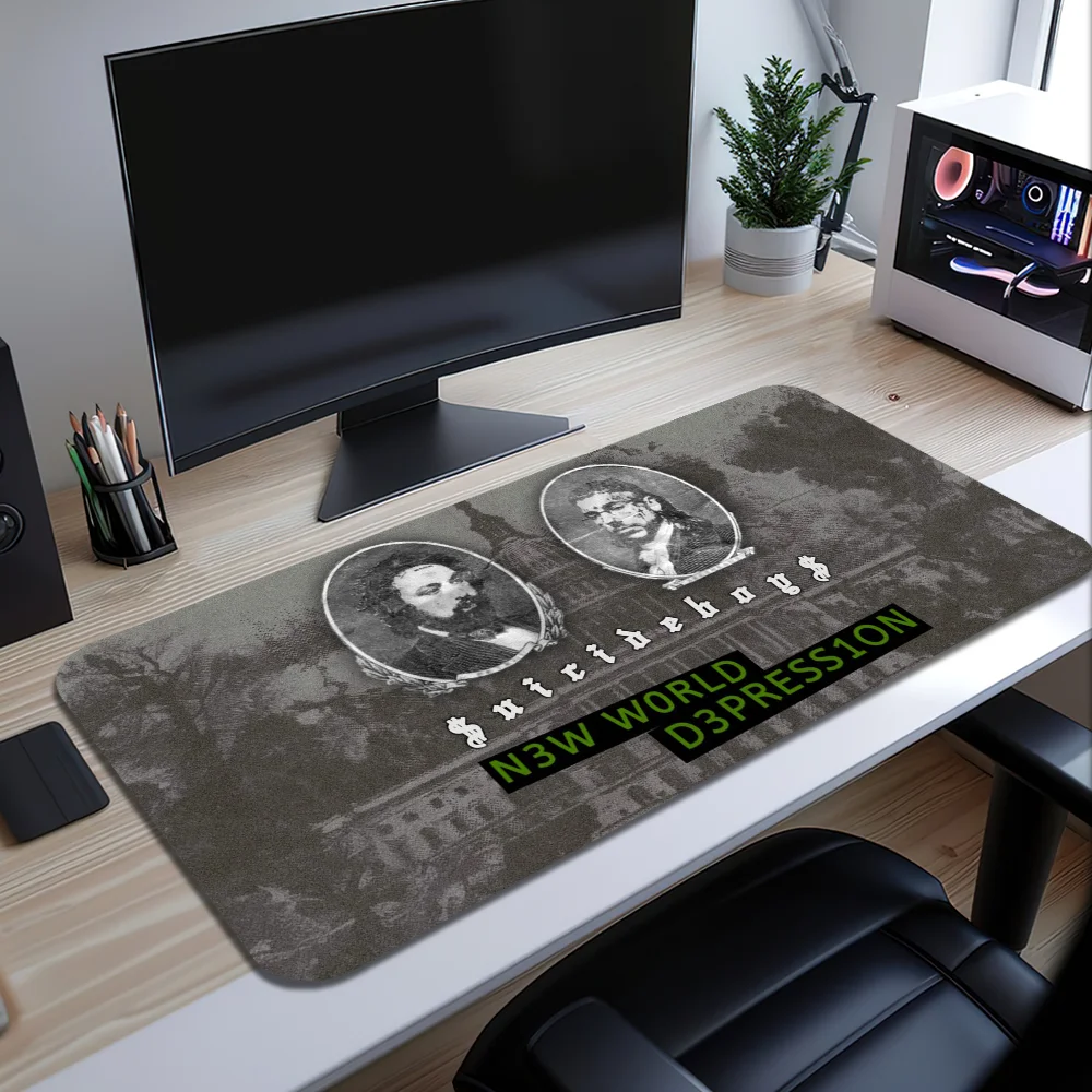 Chanteur Suicideboy nouveau monde dépression S tapis de souris grand tapis de bureau clavier ergonomique bureau caoutchouc jeu PC antidérapant Anti-défaut Ho