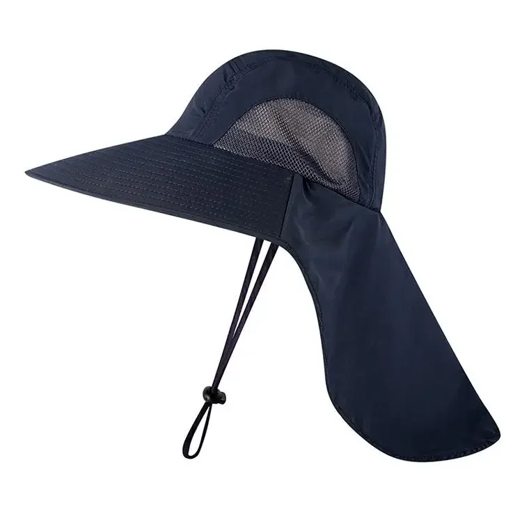 Outdoor UPF50+ Sonnenhut, Netz-Angelhut mit breiter Krempe und Nackenklappe – Detail 34
