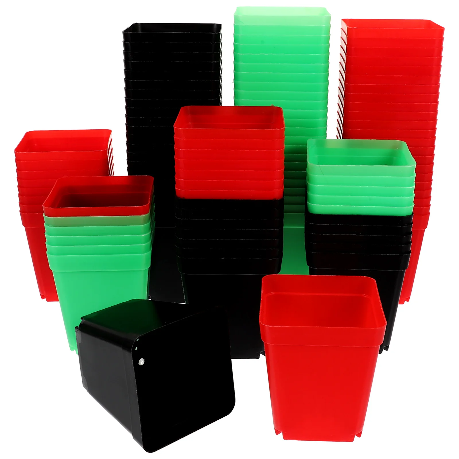 

120pcs Matte Finish Flower Pot Mini Plastic Planters For Succulents Cactus Bonsai Desktop Garden Decor Planter Pots