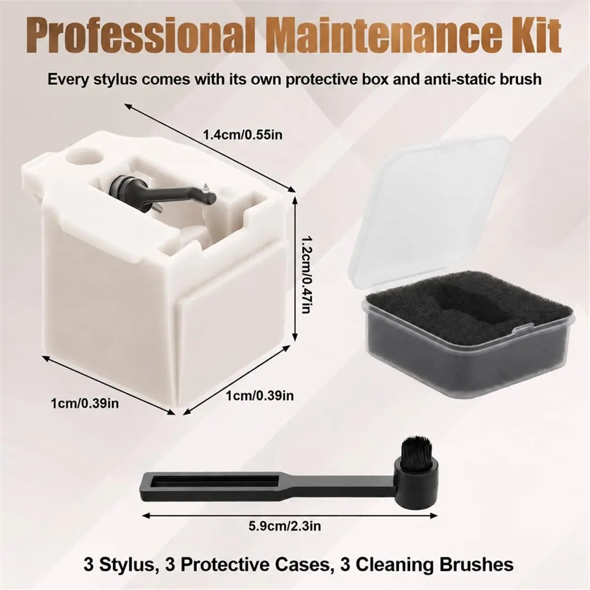 【MUST-HAVE LIST】 2Pack ATN3600L Stylus Tip Turntable Needle Replacement Stylus LP Vinyl Record Player Needle with Cleaning Brush