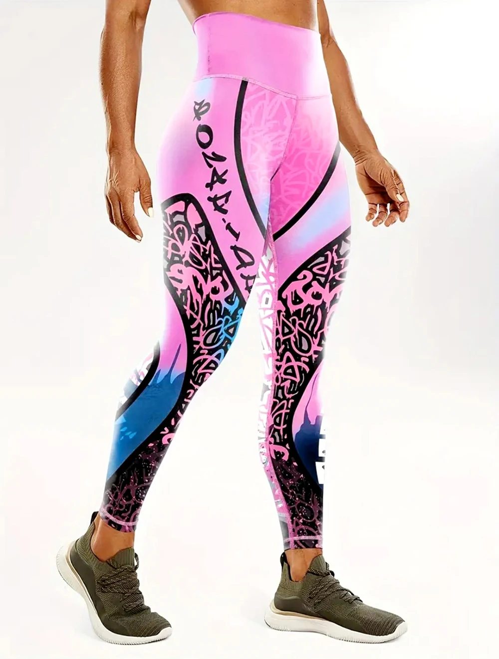 Printed Yoga Pants Tight-Fitting Waist-Lifting Hip-Lifting Leggings High-Elastic Form-Fitting Fitness And Sports Pants Yoga Wear