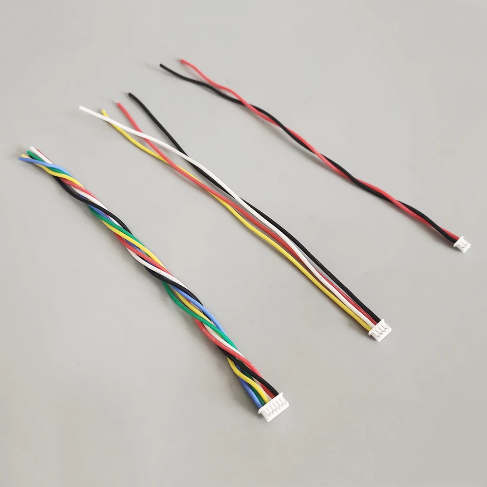JST 1.25mm Connector with 28AWG Single-ended Pre-Crimped Soft Silicone Cables Kit Male Female 2/3/4/5/6/7/8/9/10 Pin for Diy
