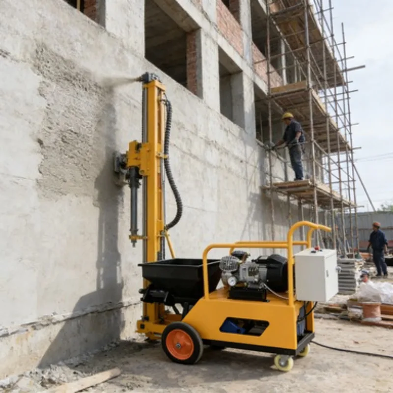 

Mortar Spraying Machine Plaster Sprayer Wall Cement Render Spraying Equipment Electric Plastering Machine