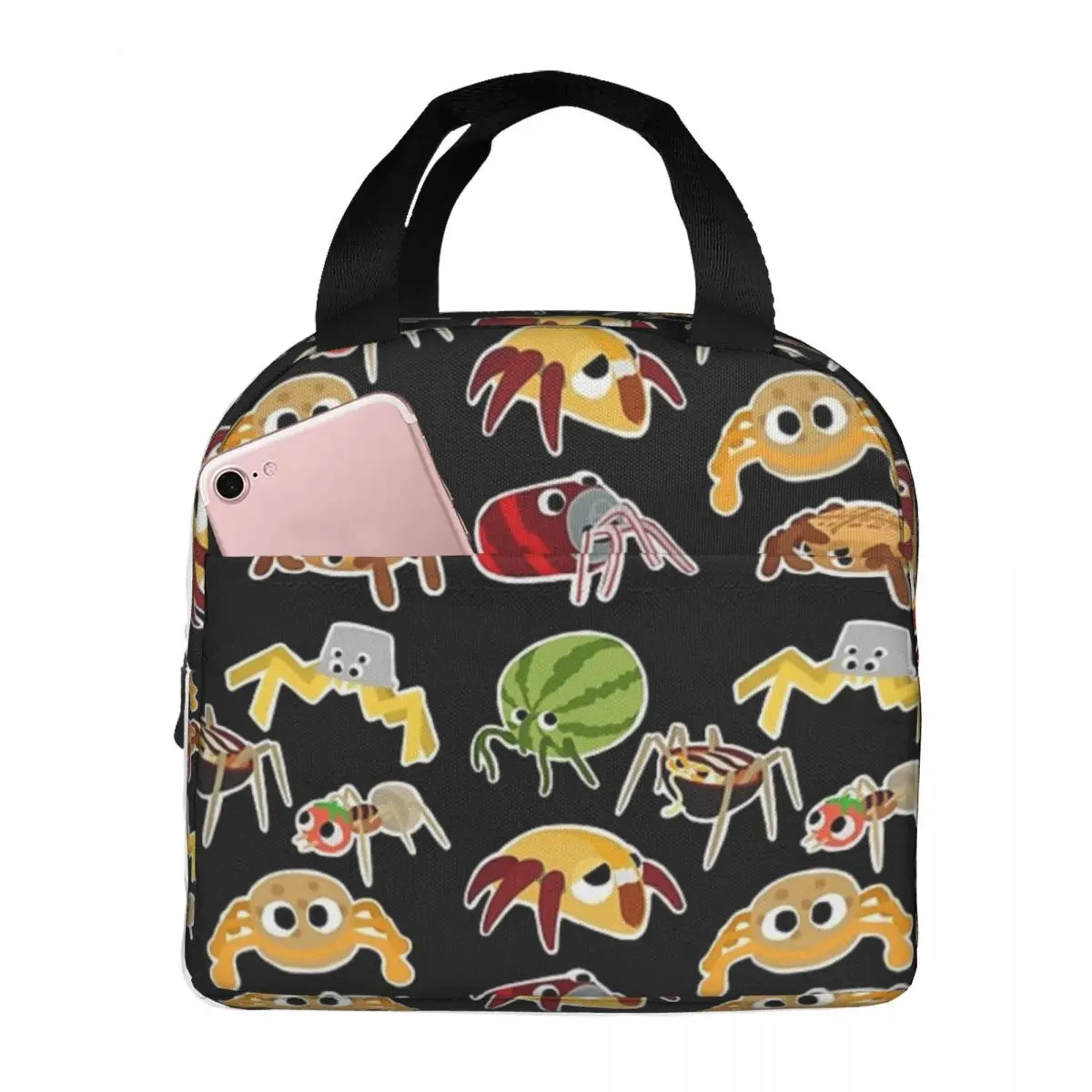 Bugsnax Bug Pack Fan Art Kinda Bug Lunch Bags Insulated Bento Box Waterproof Lunch Tote Leakproof Picnic Bags Cooler Thermal Bag