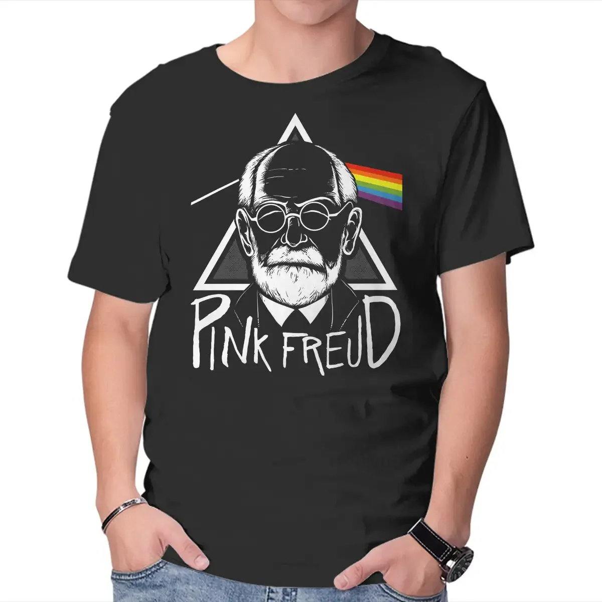 Pink Freud Anime Graphic T-shirts for Men Clothing Women Short Sleeve Tees New Arrivals Unisex Summer